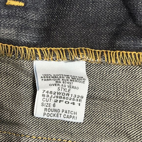 Ralph Lauren Blue Denim Jeans Round Patch Pocket Capri Size: 6 NWT - Picture 10 of 12